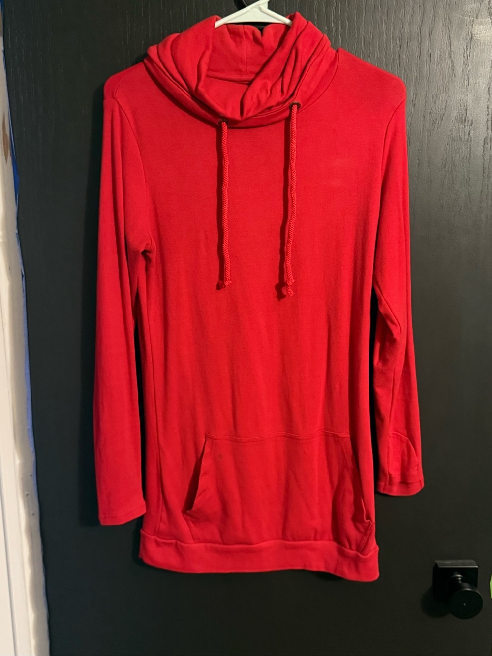 Women’s Red Cowl Neck Pullover Hoodie